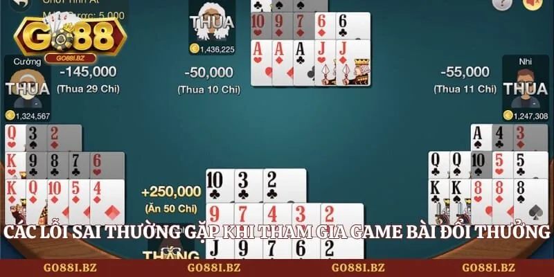 Mậu Binh GO88 - Cách Sắp Xếp Chi Đúng Luật Dễ Hiểu Nhất 4 Go88 Các lỗi sai thường gặp khi tham gia game bài đổi thưởng
