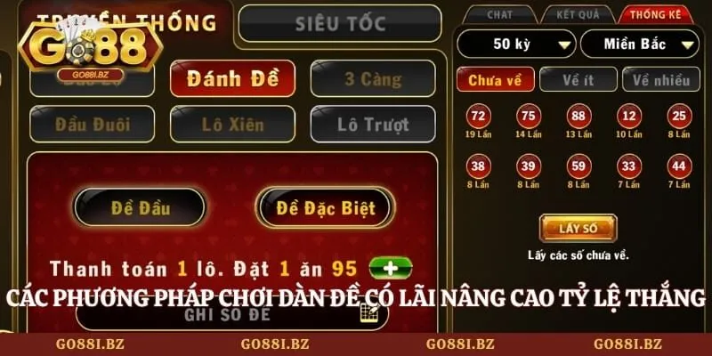 Chơi Dàn Đề Có Lãi - Bí Kíp Bắt Trọn Bộ Số Từ Cao Thủ Go88 3 Go88 Các phương pháp chơi dàn đề có lãi nâng cao tỷ lệ chiến thắng