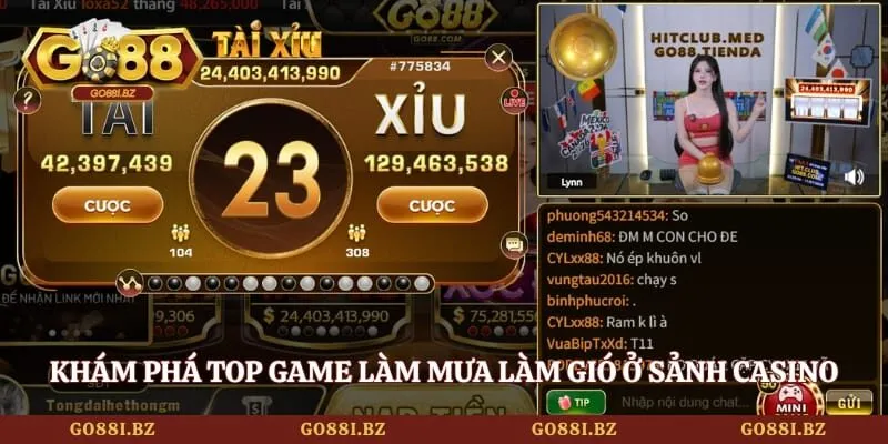 Khám phá top game làm mưa làm gió ở sảnh casino