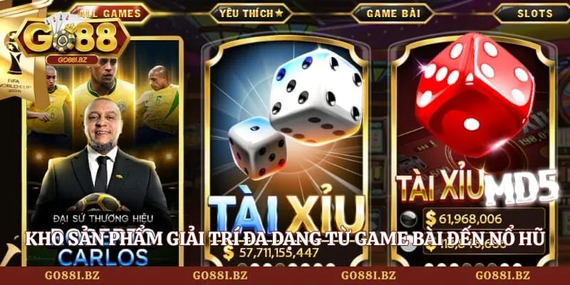 Giới Thiệu Go88 2 Go88 Kho sản phẩm giải trí đa dạng từ game bài đến nổ hũ