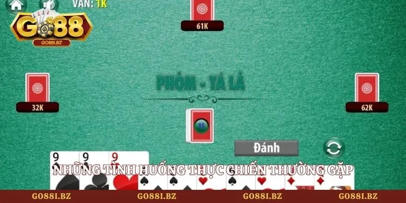Phỏm GO88 - Bí Quyết Ù Nhanh Và Nâng Cao Tỷ Lệ Thắng 3 Go88 Những tình huống thực chiến thường gặp tại phòng cược game bài